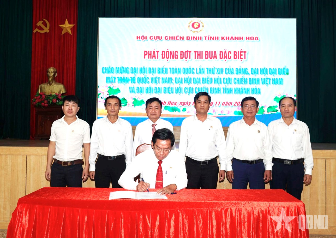 Hội Cựu chiến binh tỉnh Khánh Hòa phát động đợt thi đua đặc biệt chào mừng Đại hội Đảng lần thứ XIV